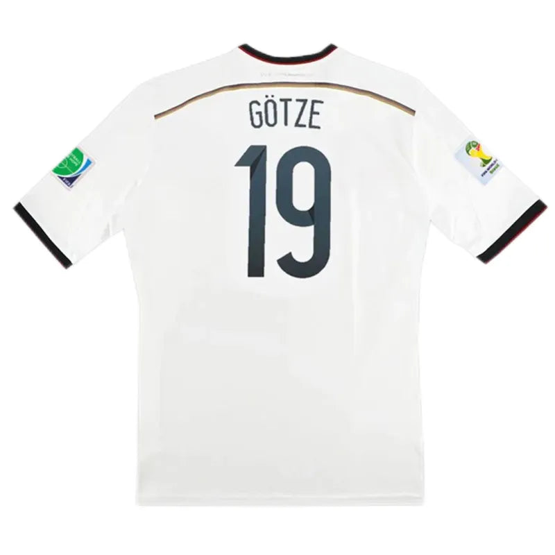 Germany 4 Star 2014 Retro Jersey Home World Cup