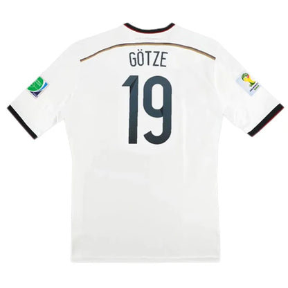 Germany 4 Star 2014 Retro Jersey Home World Cup