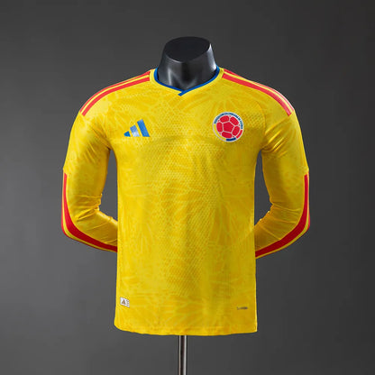 Colombia 2026 Home Long-Sleeve Player Version Jersey