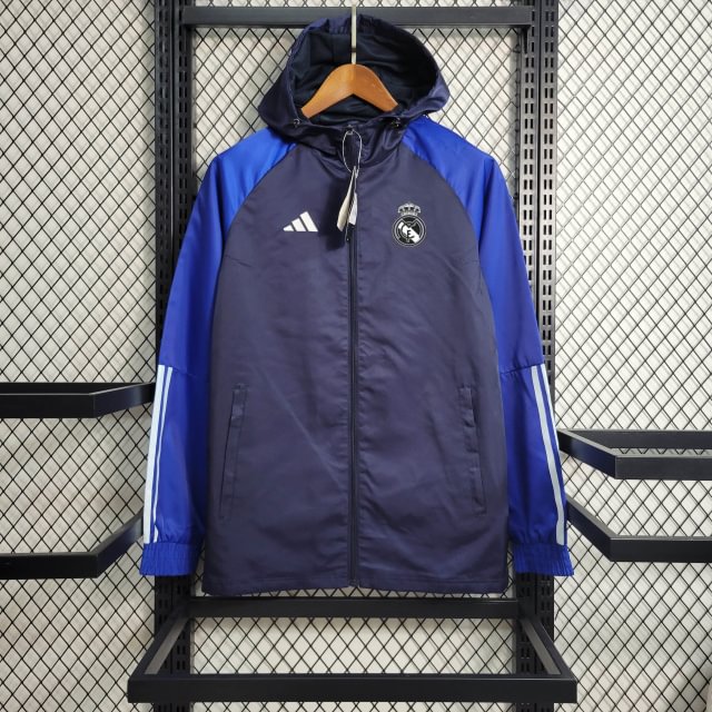2023/2024 Real Madrid Windbreaker Blue Football Shirt