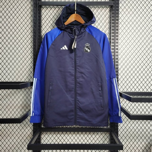 2023/2024 Real Madrid Windbreaker Blue Football Shirt