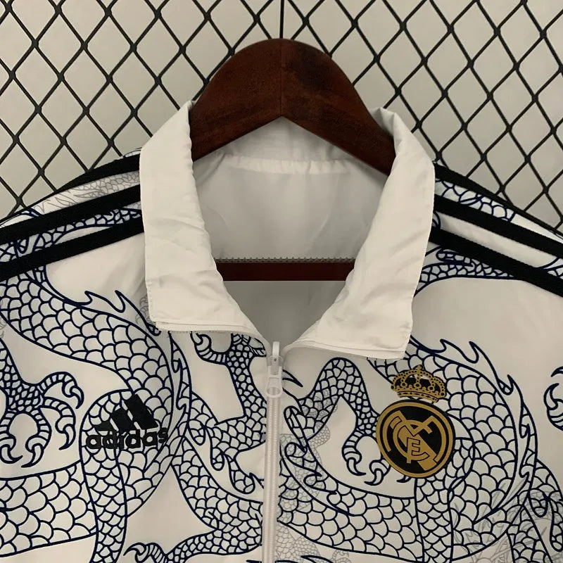 Real Madrid Double Sided Windbreaker White Jacket 2024