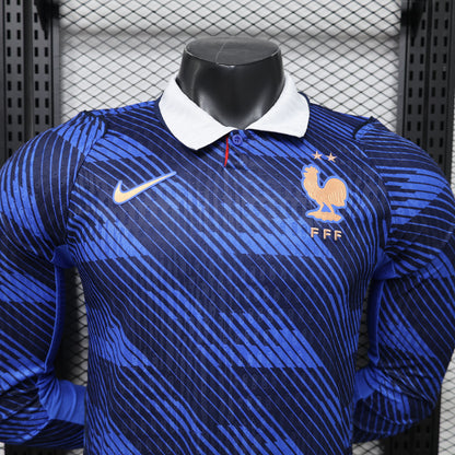 Player Version 2026 France Home Long Sleeve Jersey