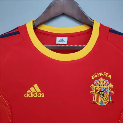 2002 Spain Nation Retro Jersey Home World Cup