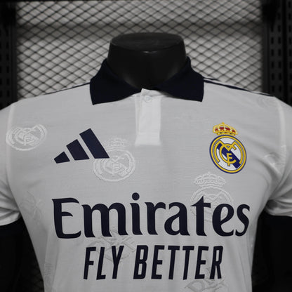 Real Madrid Men's Polo Shirt White 25-26