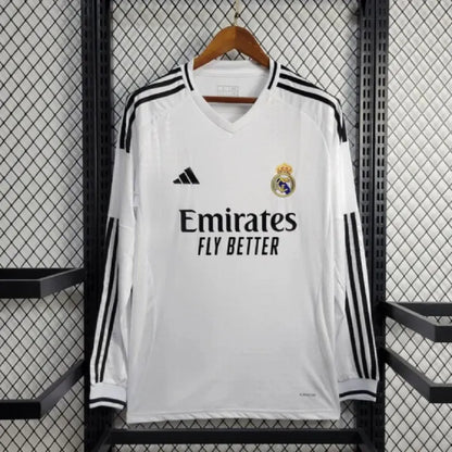 BELLINGHAM #5 Real Madrid Home Long Sleeve Replica Jersey 2024-25