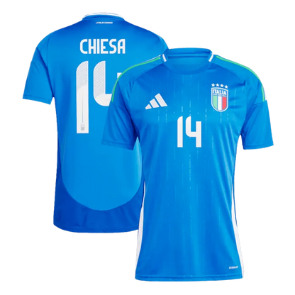 2024 EURO Nation Italy Home Jersey CHIESA #14 BARELLA #18 DIMARCO #3
