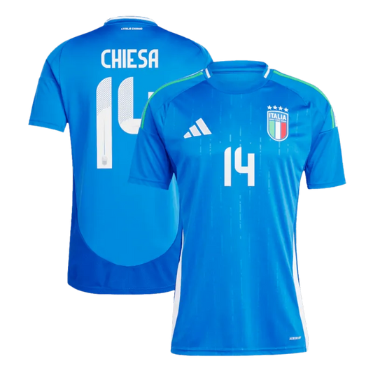 2024 EURO Nation Italy Home Jersey CHIESA #14 BARELLA #18 DIMARCO #3