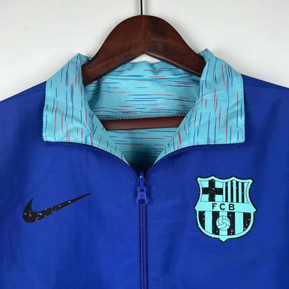 2023-2024 Barcelona Reversible Windbreaker Blue Soccer Jersey 1:1 Thai Quality