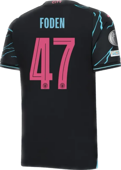 HAALAND #9 DE BRUYNE #17 J.ALVAREZ #19 FODEN #47 Manchester City Third Away Jersey 2023/24
