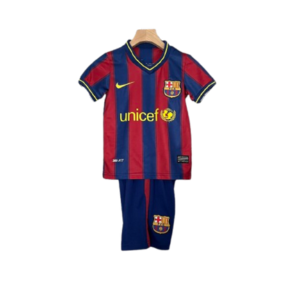 Barcelona Home 09-10 Retro Kids Kits Children Shirt Football Jersey