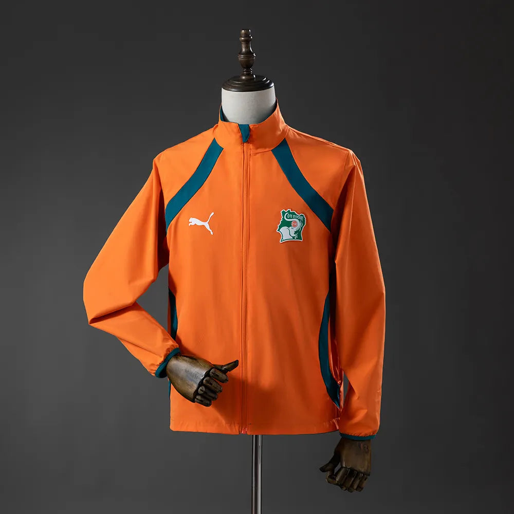 Ivory Coast 2026 Reversible Jacket Windbreaker - Green & Orange