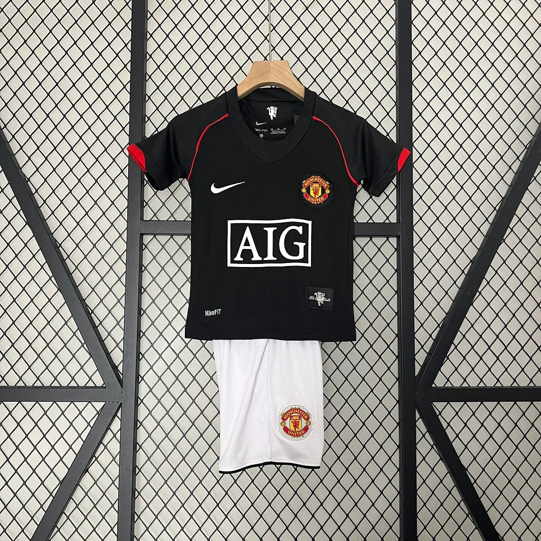 Manchester United 07-08 Away Retro Kids Kits Children Sets Football Jerseys