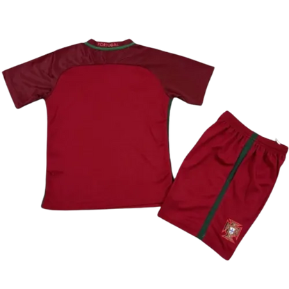 Kids Portugal Home Retro Jersey UEFA Euro Cup 2016