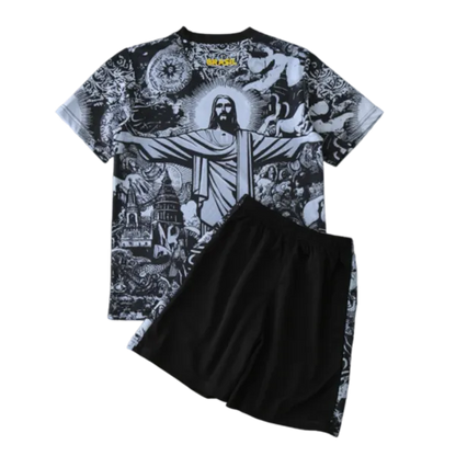 2024 Brazil Christ the Redeemer Special Kids Kit Football Jersey