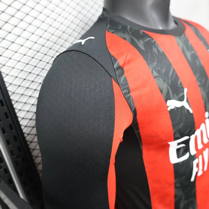 Player Version 25-26 AC Milan Home Long Sleeve Jersey