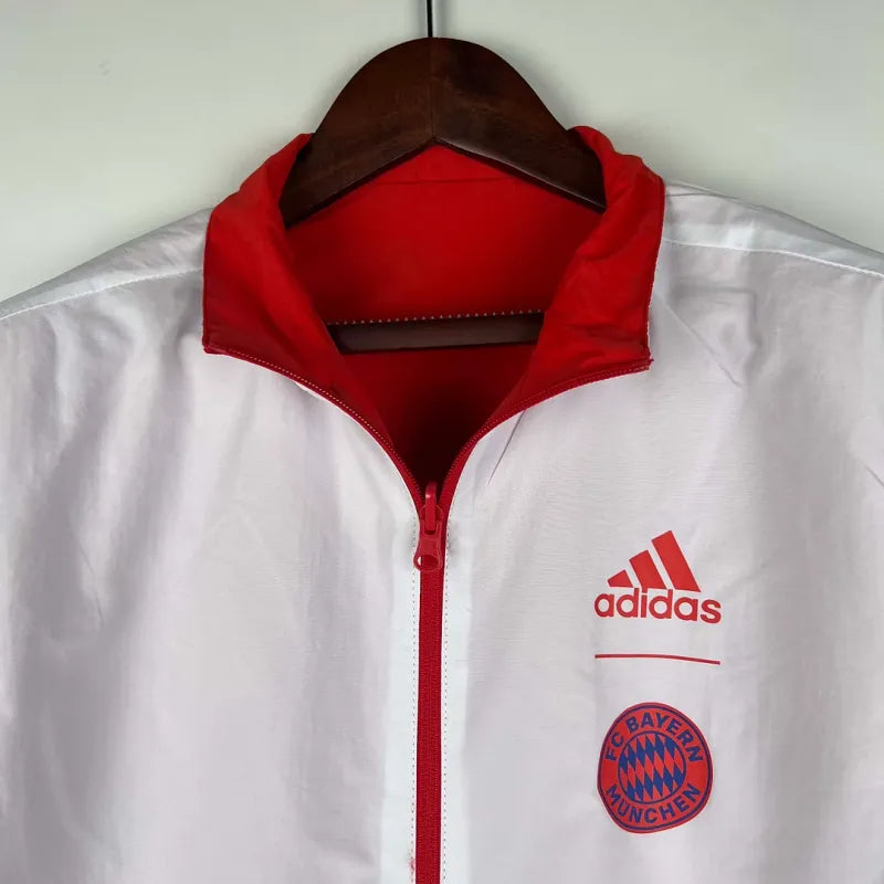 2023-2024 Bayern Munich Reversible Windbreaker (Red-white)Soccer Jersey 1:1 Thai Quality