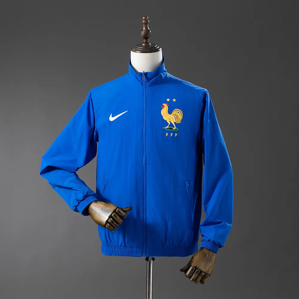 France Reversible Jacket Windbreaker - White & Blue
