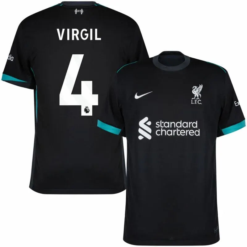 Liverpool Away Virgil 4 Shirt 2024-2025 Size:S-4XL
