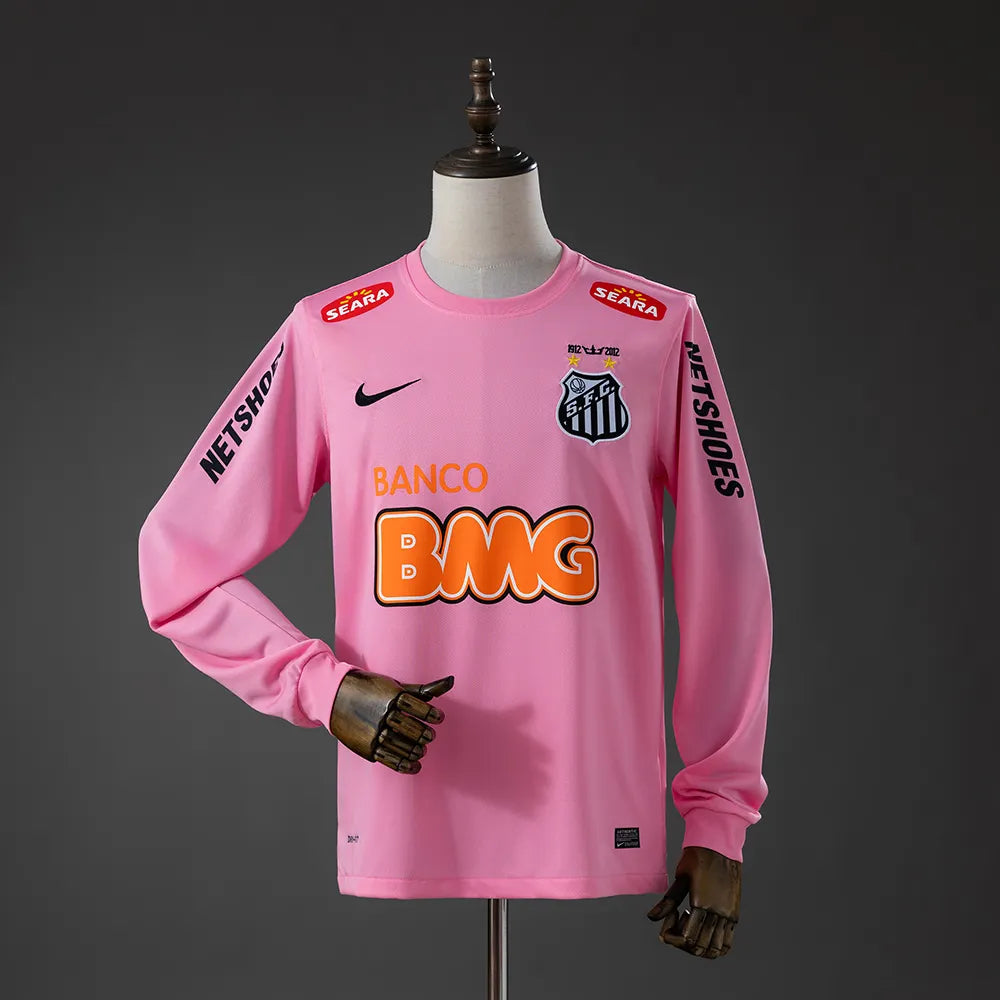 Santos 12-13 Retro Pink Long Sleeve Jersey