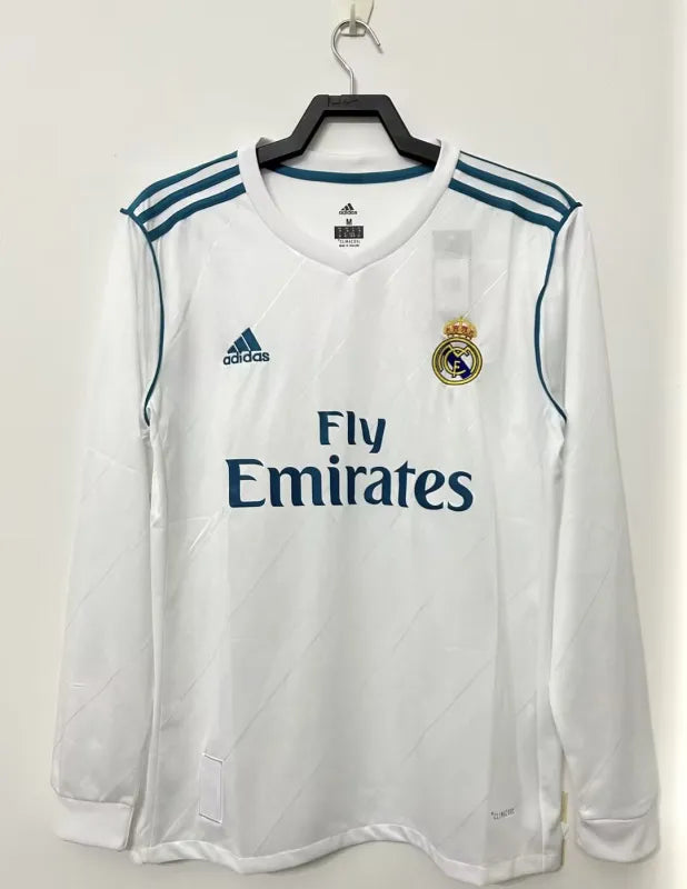 Adidas Real Madrid Retro Home Long Sleeve Jersey 2017-18