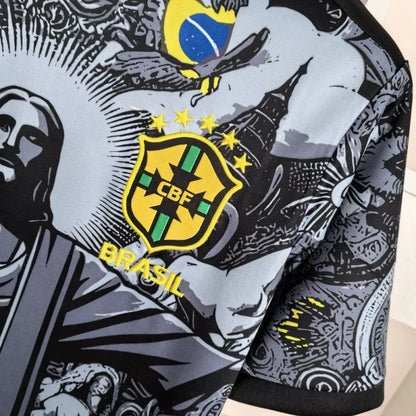 2024 Brazil Nation Christ the Redeemer Special Kit Shirt Football Soccer Jersey