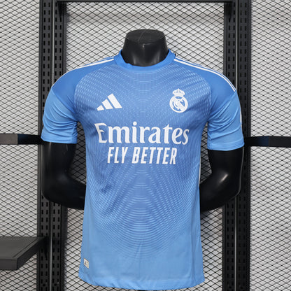 Player Version 25-26 Real Madrid Blue Goalkeeper Jersey