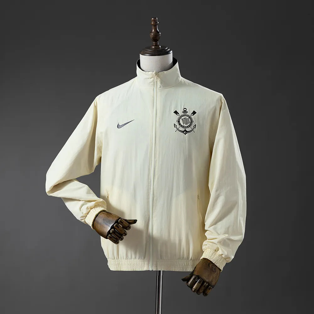 Corinthians Reversible Jacket Windbreaker - Beige & Black