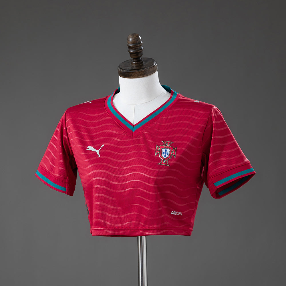 Portugal 2026 Home Women's Crop Top Style Jersey