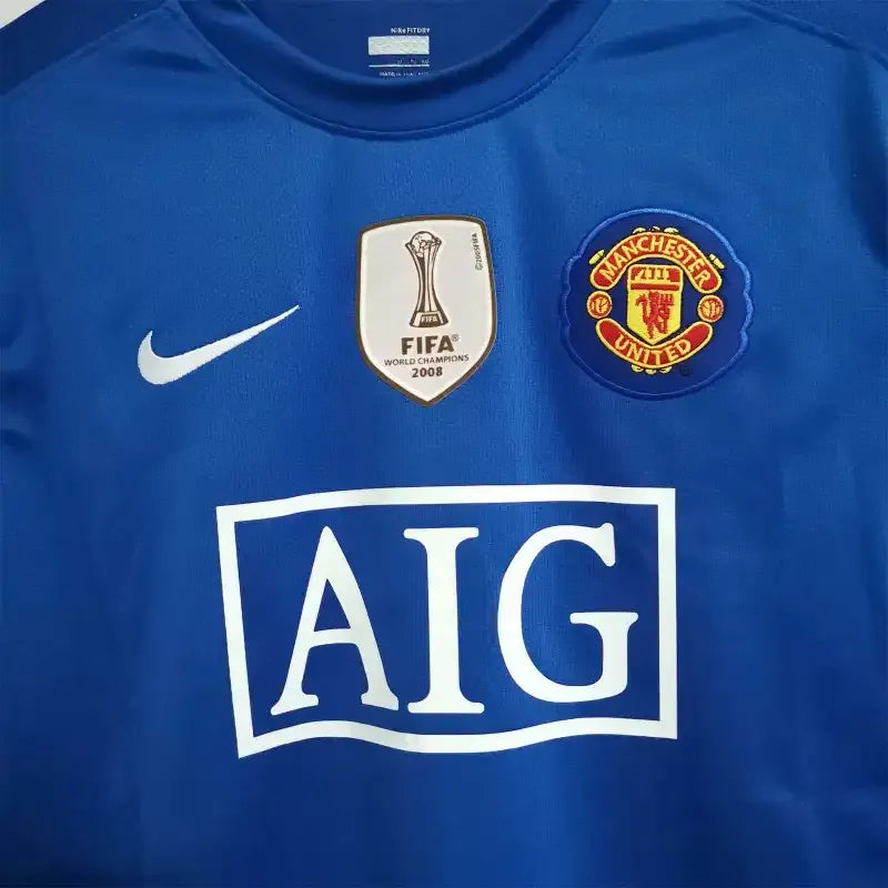 08-09 Manchester United Home Retro Jersey #7 Ronaldo Long Sleeve