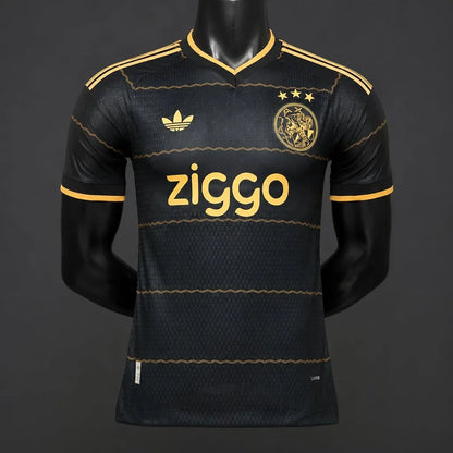 Player Version 26-27 Ajax Black Gold Away Jersey