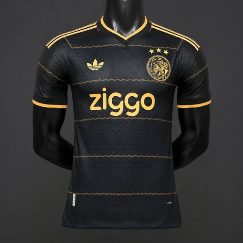 Player Version 26-27 Ajax Black Gold Away Jersey