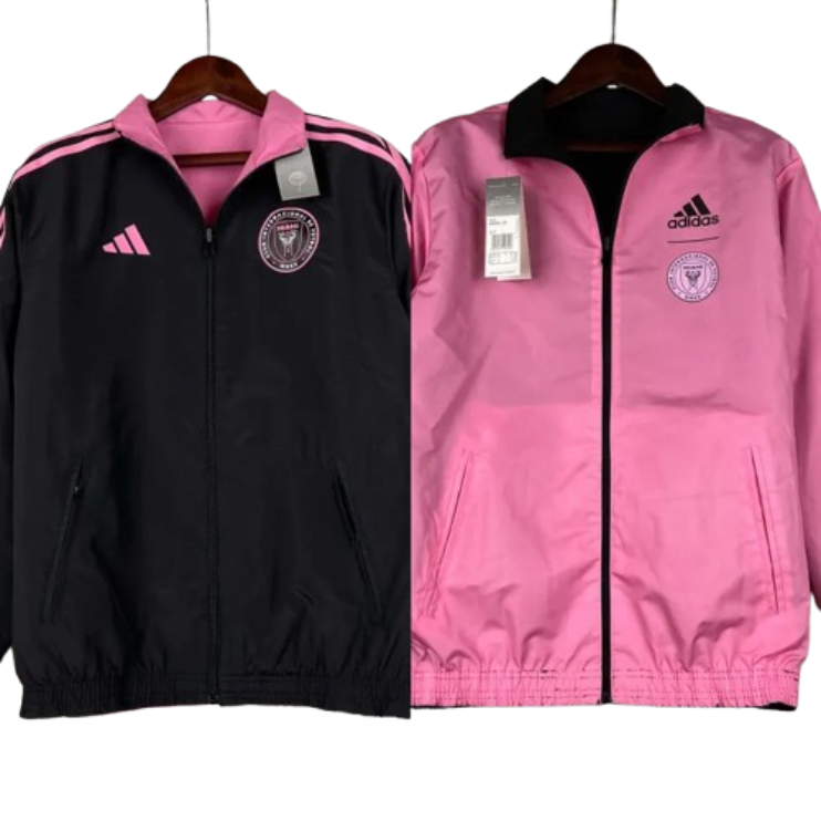 2023-2024 Inter Miami Reversible Windbreaker(black-pink)Soccer Jersey 1:1 Thai Quality