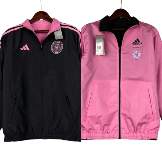 2023-2024 Inter Miami Reversible Windbreaker(black-pink)Soccer Jersey 1:1 Thai Quality
