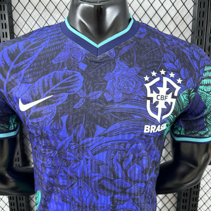 Player Version 2025 Brazil Purple with Tropical Leaf Pattern Jersey
