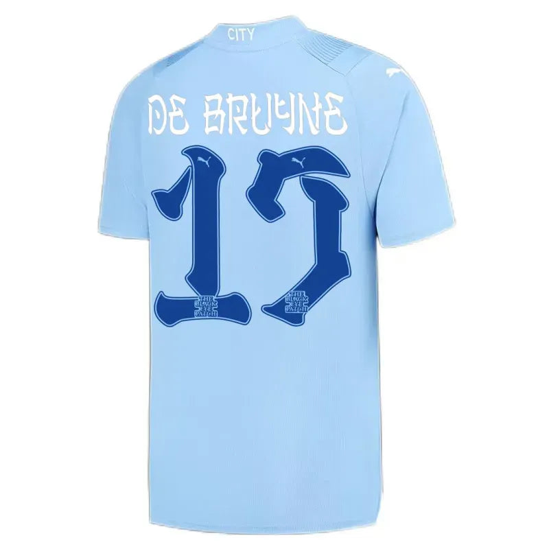 Manchester City 2023/24 HAALAND #9 GREALISH #10 DE BRUYNE #17 STONES #5 J.ALVAREZ #19 FODEN #47 Japanese Tour Printing Home Jersey