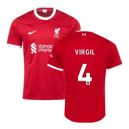 2023-24 M.SALAH #11 VIRGIL #4 SZBOSZLAI #8 MAC ALLISTER #10 Liverpool Home Jersey