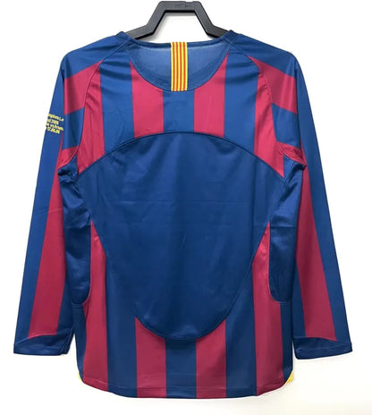 Maillot domicile rétro manches longues FC Barcelone édition LDC 2005-06