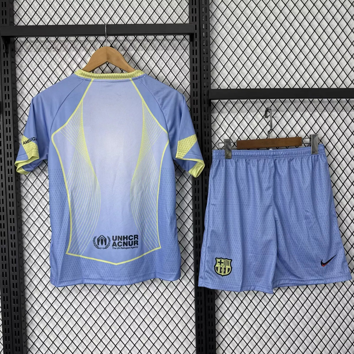 25-26 Kids Barcelona Light Blue with Gradient Pattern Jersey