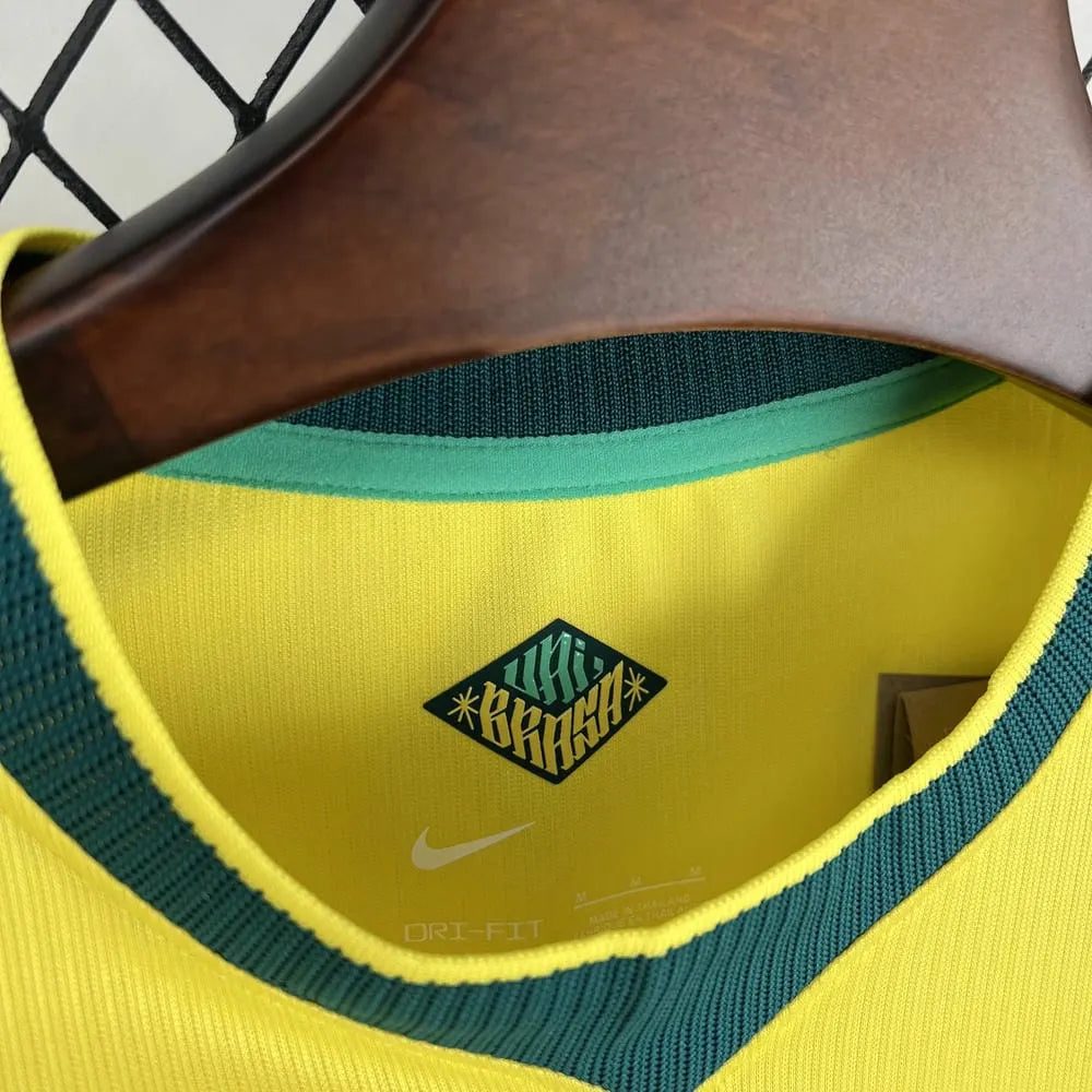 Mens Brazil 2026 World Cup Home Long Sleeve Jersey