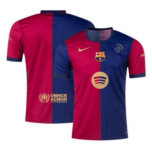 Barcelona Jersey Custom Soccer Jersey Home 2024-25 - 125th Anniversary (Spotify Logo Without Text)