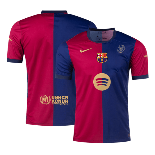 Barcelona Jersey Custom Soccer Jersey Home 2024-25 - 125th Anniversary (Spotify Logo Without Text)
