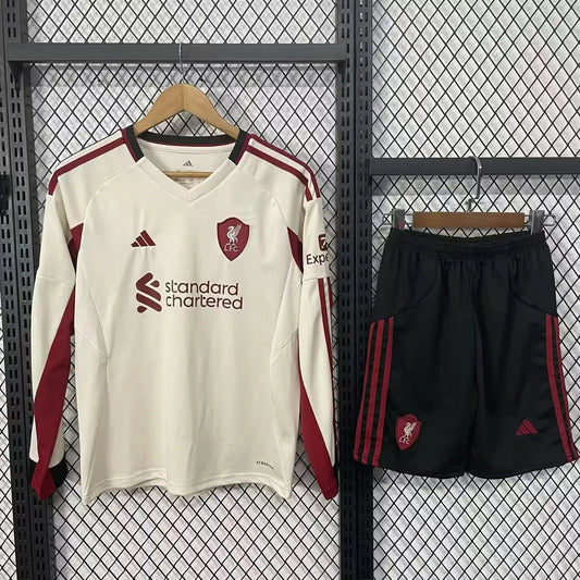 25-26 Kids Liverpool Away Long Sleeve Jersey