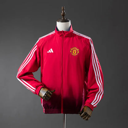 Manchester United Reversible Anthem Jacket Windbreaker - Black/Red