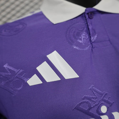 Real Madrid Men's Polo Shirt Purple 25-26