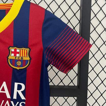 Barcelona 13-14 Home Retro Kids Kits Children Shirt Cheap Jersey