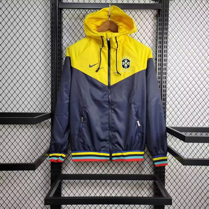 2023/2024 Brazil Windbreaker(Yellow-Grey)Football Shirt
