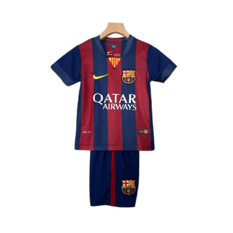 Barcelona Home 2014-15 Retro Kids Kits Jersey+Shorts
