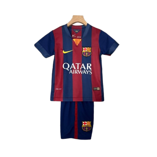 Barcelona Home 2014-15 Retro Kids Kits Jersey+Shorts