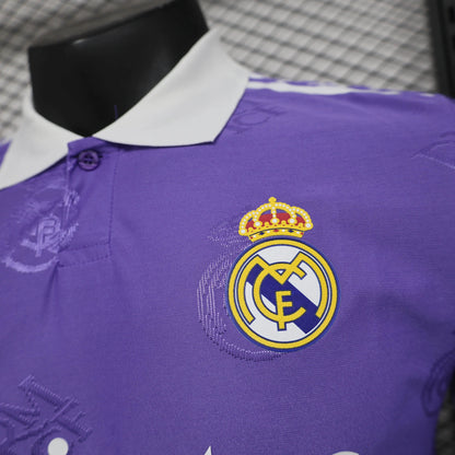 Real Madrid Men's Polo Shirt Purple 25-26